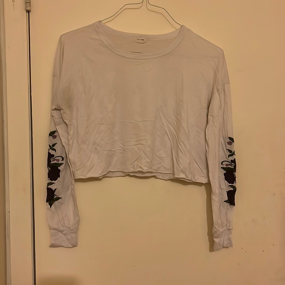 White long sleeve with flowers
